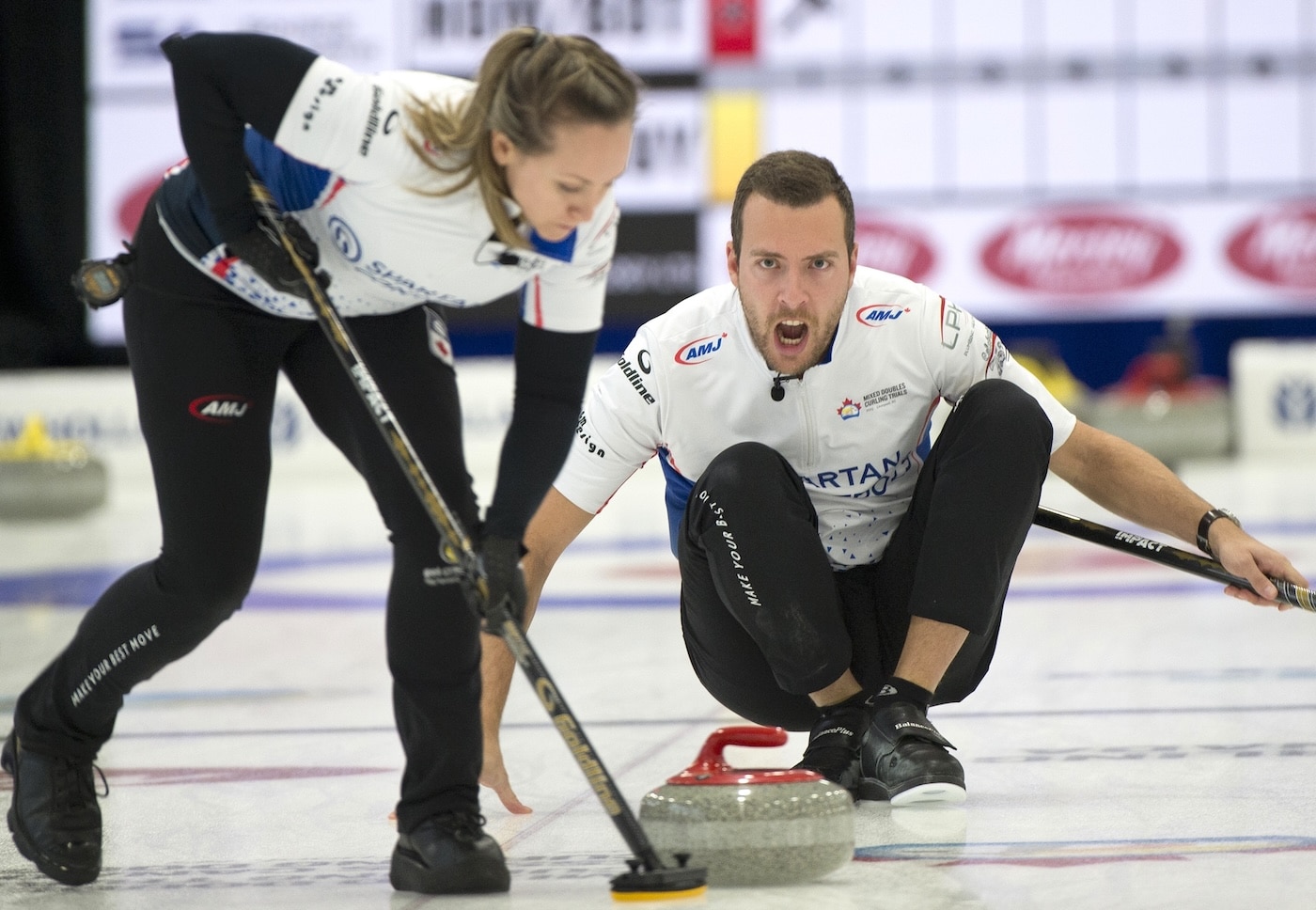 Mixed Doubles Curling Trials Fours On The Board