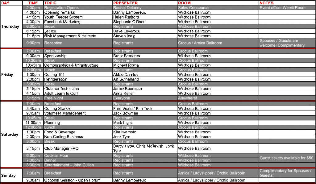 Curling Canada | schedule