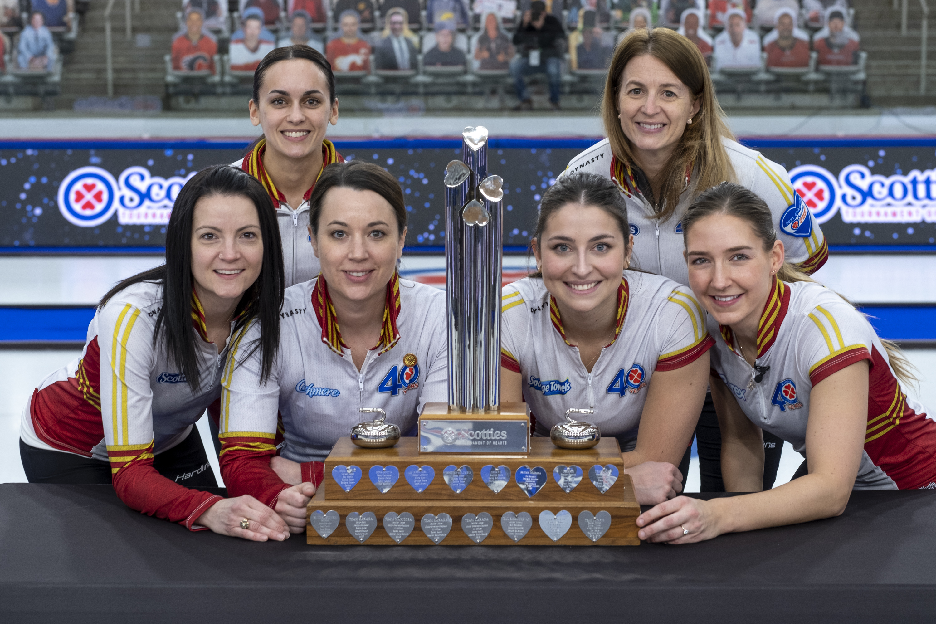 Photo of the 2020-21 Canadian women's curling team.